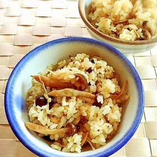 きのこと油揚げの炊き込みご飯✿